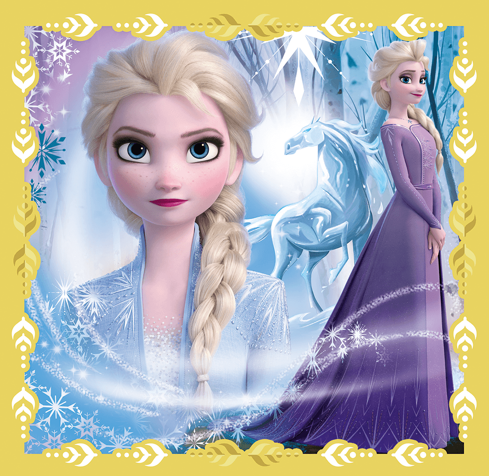 Set puzzle 3 in 1 Trefl Disney Frozen 2, Puternicele Ana si Elsa, 1x20 piese, 1x36 piese, 1x50 piese image 4