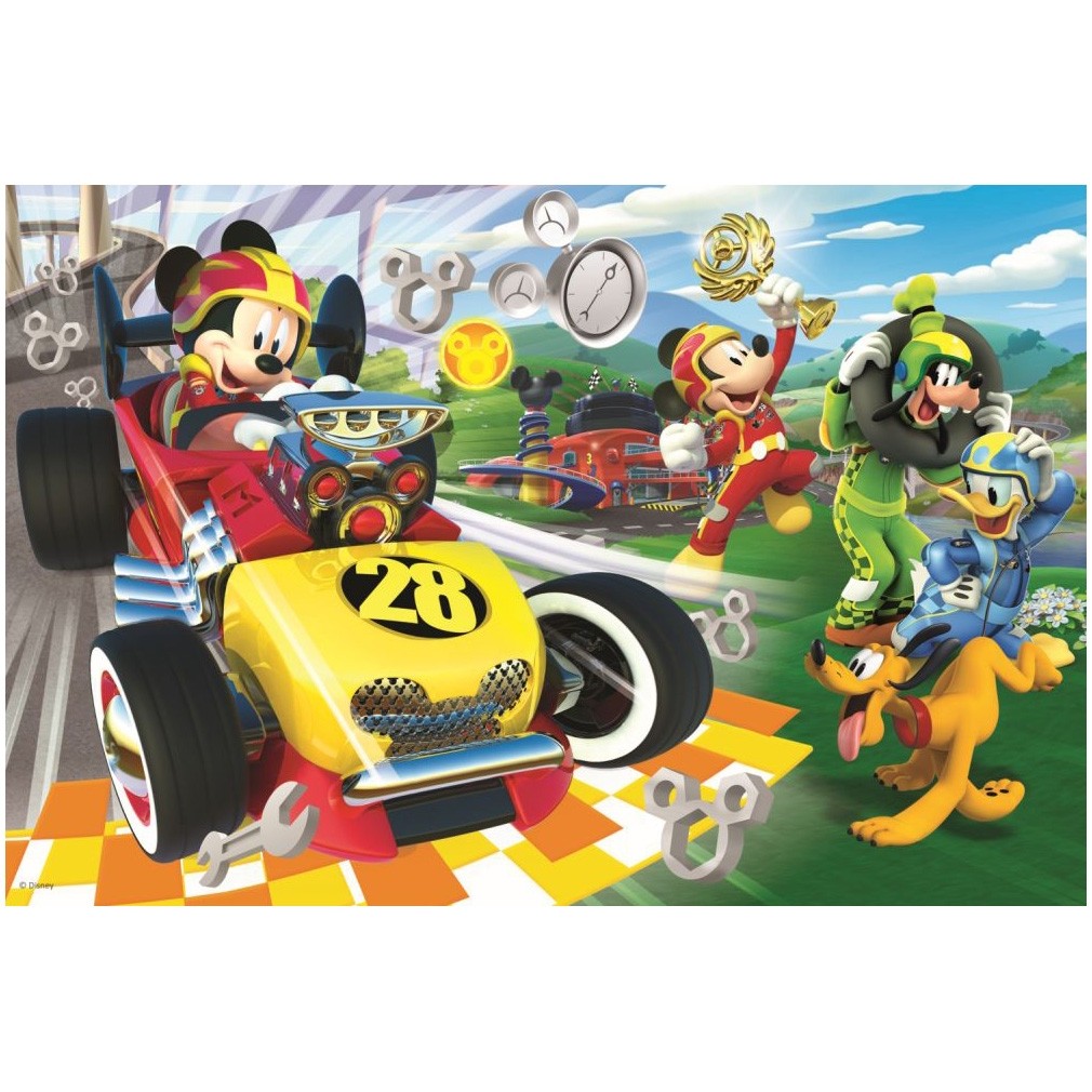 Puzzle Trefl Disney Mickey Mouse, Raliu cu prietenii 60 piese image 1