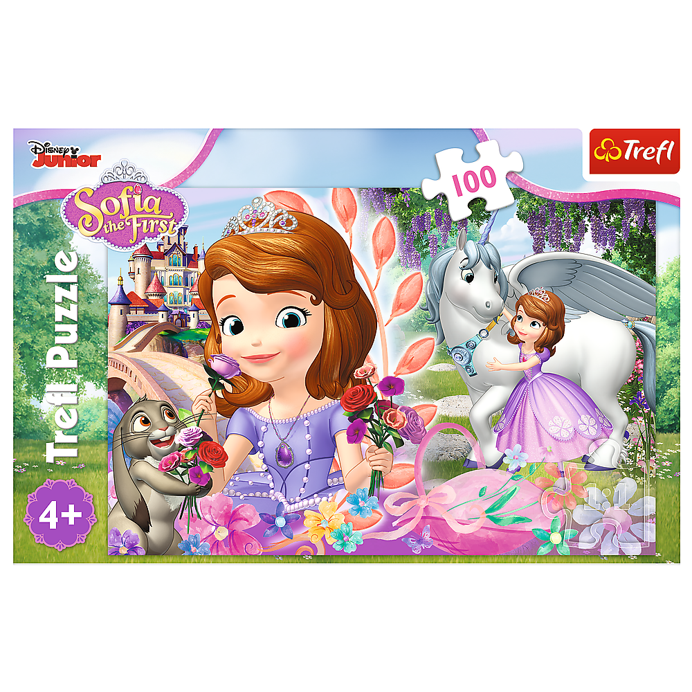 Puzzle Trefl Disney Sofia, Imparatia aventurilor 100 piese image 1