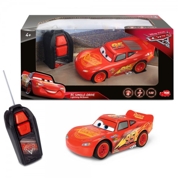 Masina Dickie Toys Cars 3 Single-Drive Lightning McQueen cu telecomanda image 2