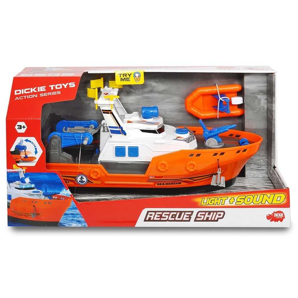 Barca de salvare Dickie Toys Harbour Rescue DT-37 cu accesorii image 2