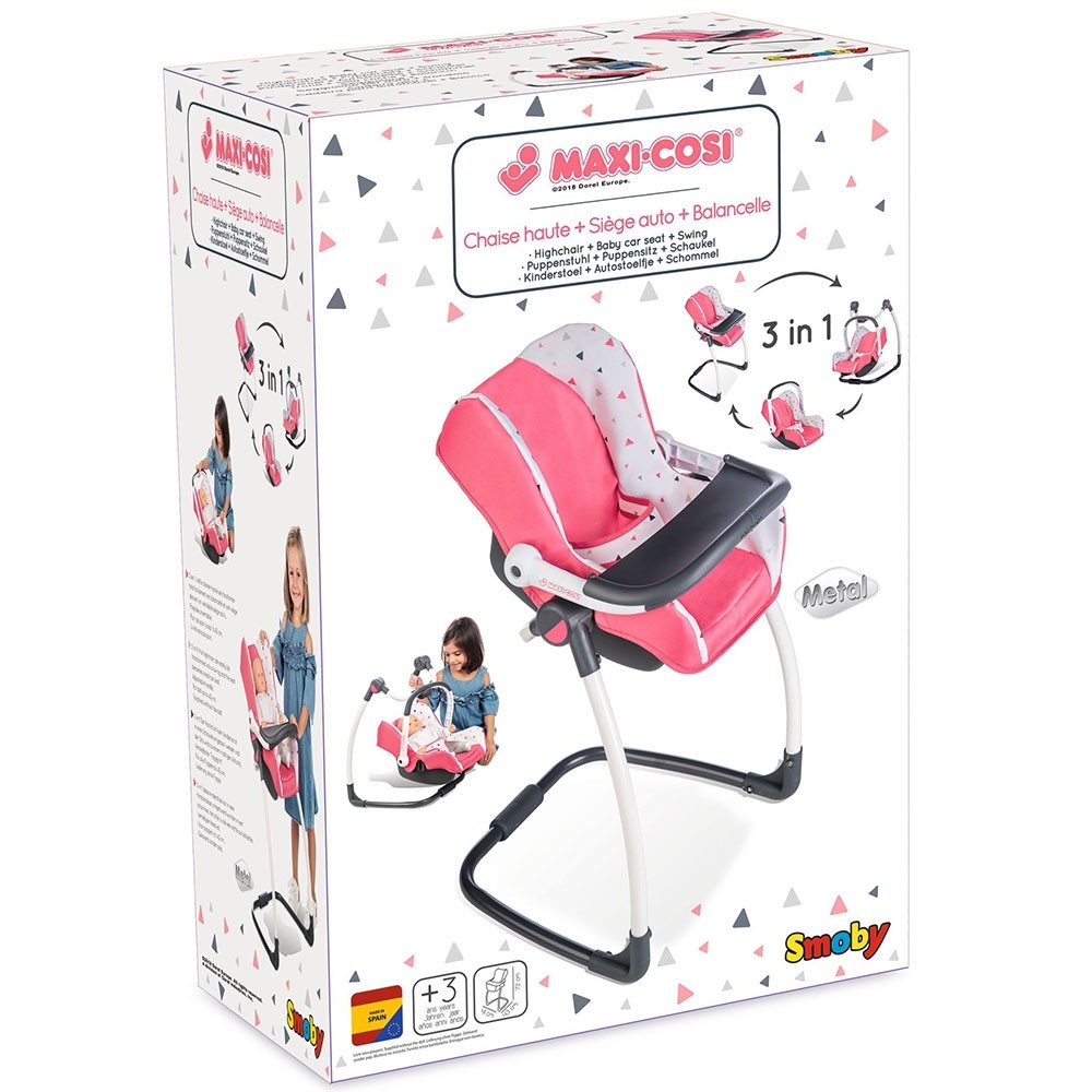 Scaun de masa pentru papusi Smoby Maxi Cosi 3 in 1 image 6