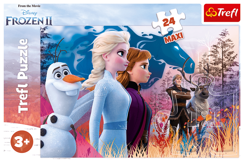 Puzzle Trefl Maxi Disney Frozen 2, Calatorie magica 24 piese image 2