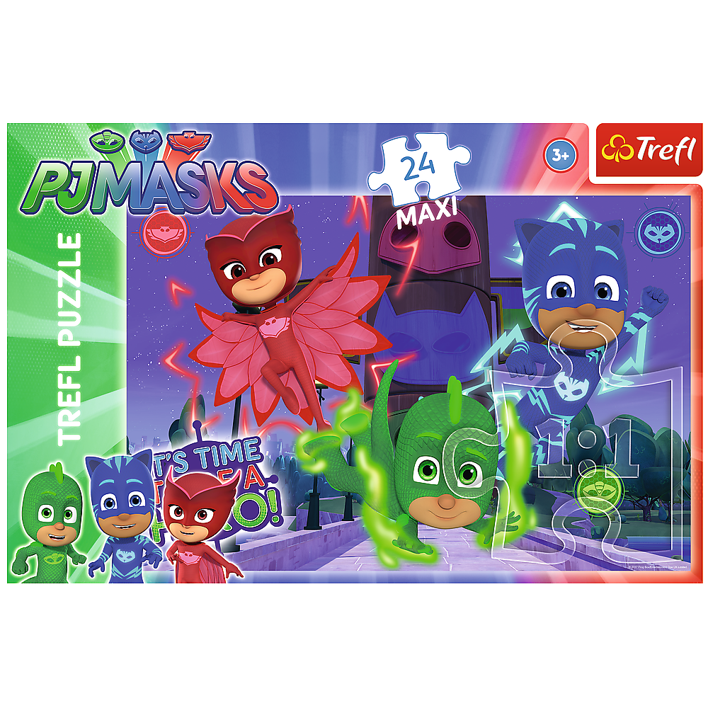 Puzzle Trefl Maxi Eroi in Pijama, Eroi Misteriosi 24 piese image 1