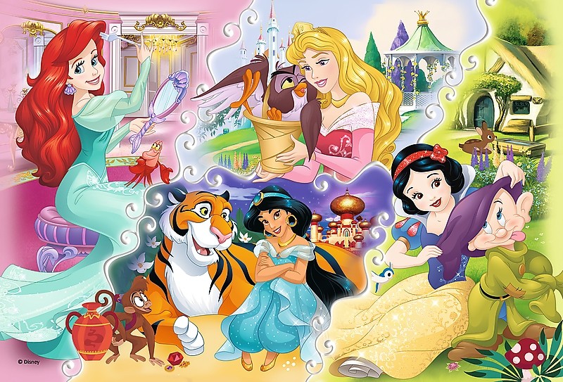 Puzzle Trefl Disney Princess, Printesele si prietenii lor 160 piese image 2