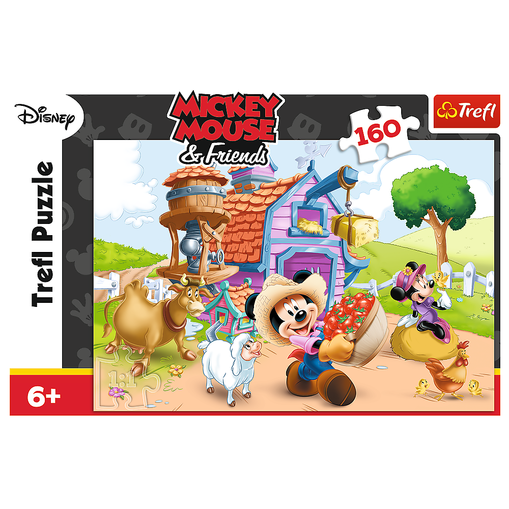 Puzzle Trefl Disney Mickey Mouse, Mickey fermier 160 piese image 1