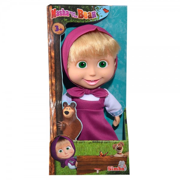 Papusa cu corp moale Simba Masha and the Bear 23 cm Masha Soft Doll image 2