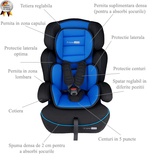 BabyGo - Scaun Auto Freemove Blue