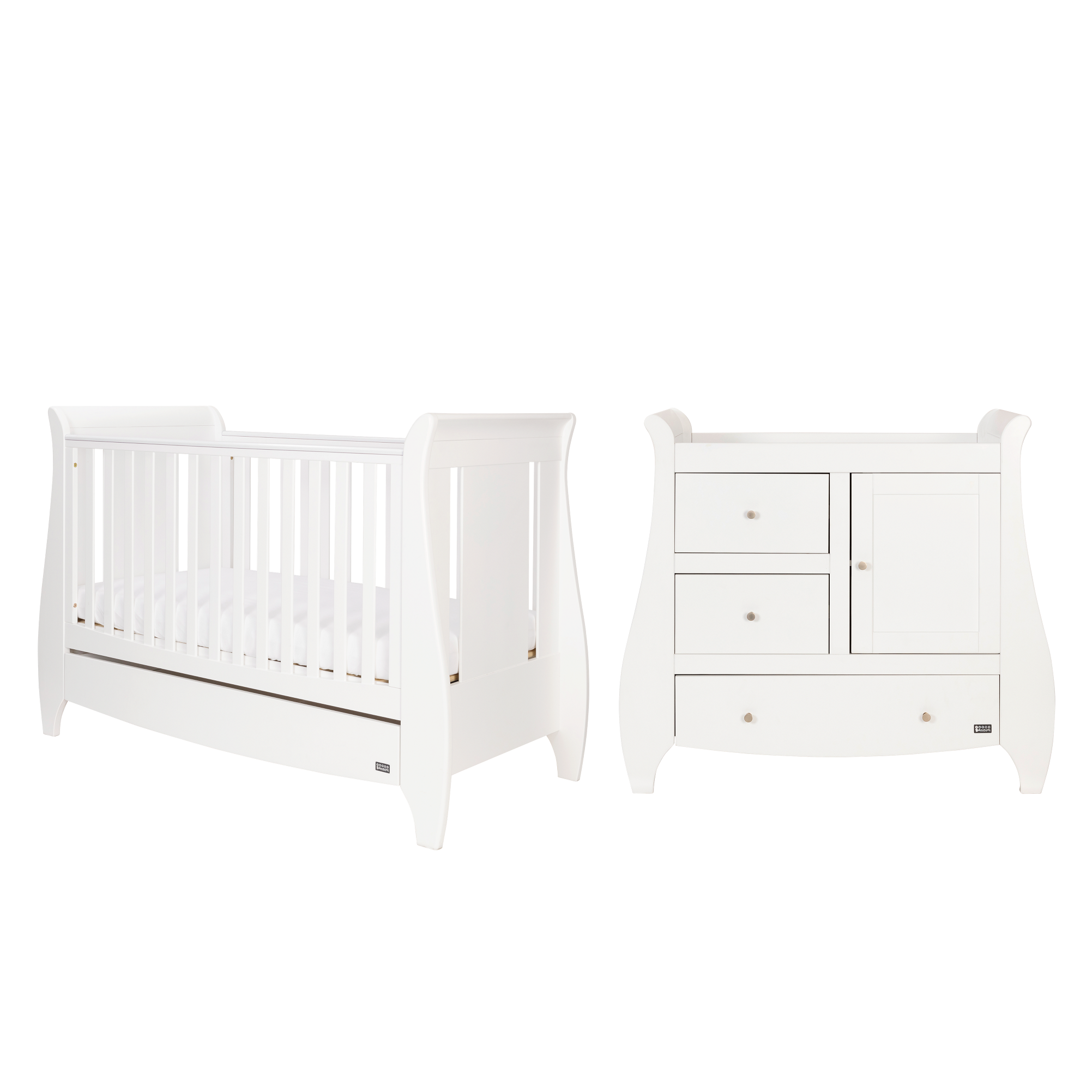 Tutti Bambini - Set mobilier Katie Alb format din 2 piese: patut si comoda image 5