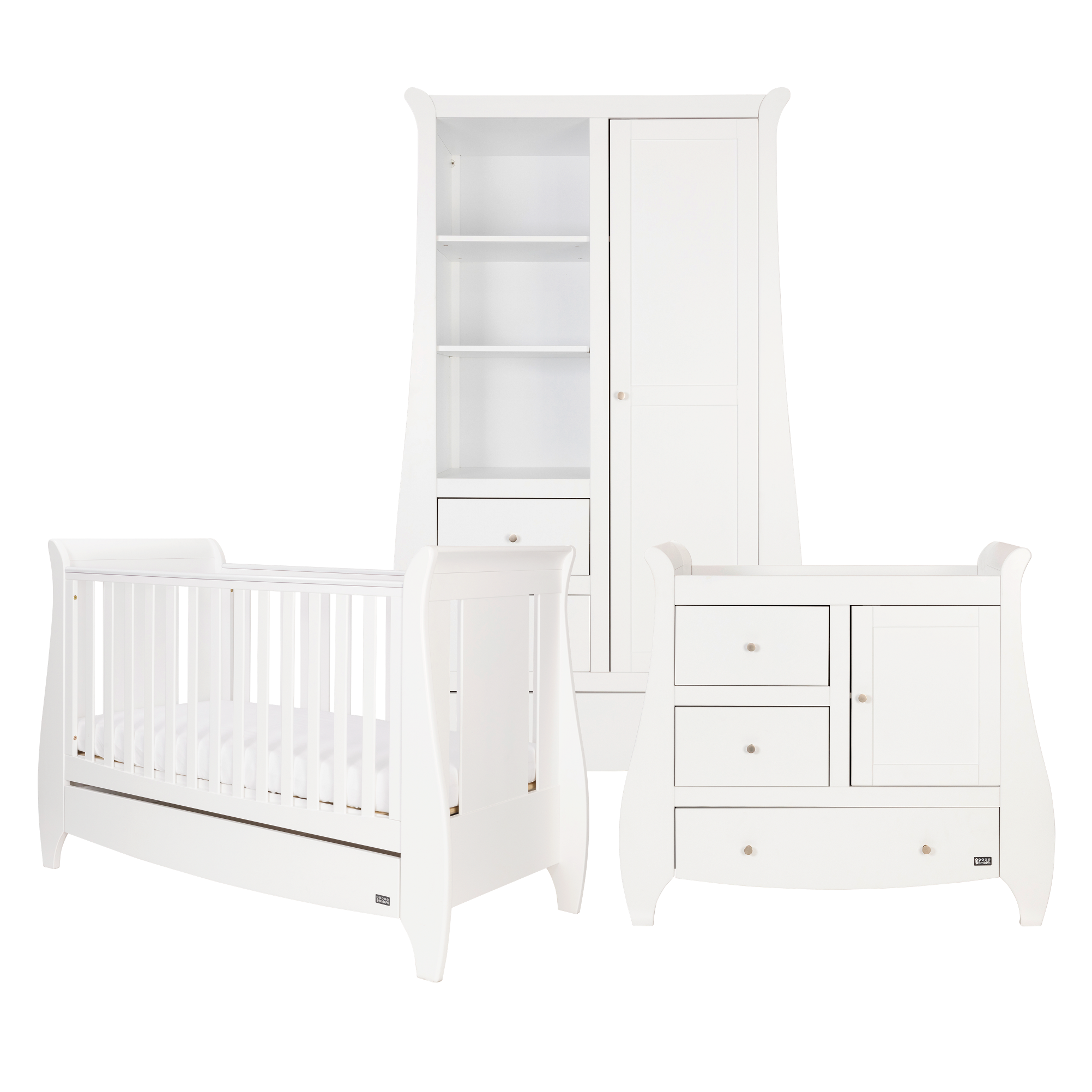 Tutti Bambini - Set mobilier Katie Alb format din 3 piese: patut, comoda si dulap image 5