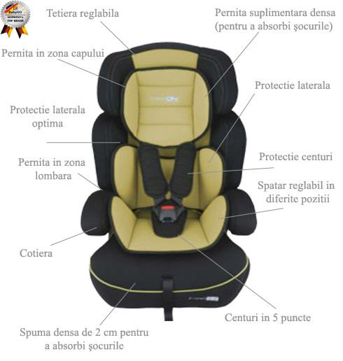 BabyGo - Scaun Auto Freemove Beige image 3