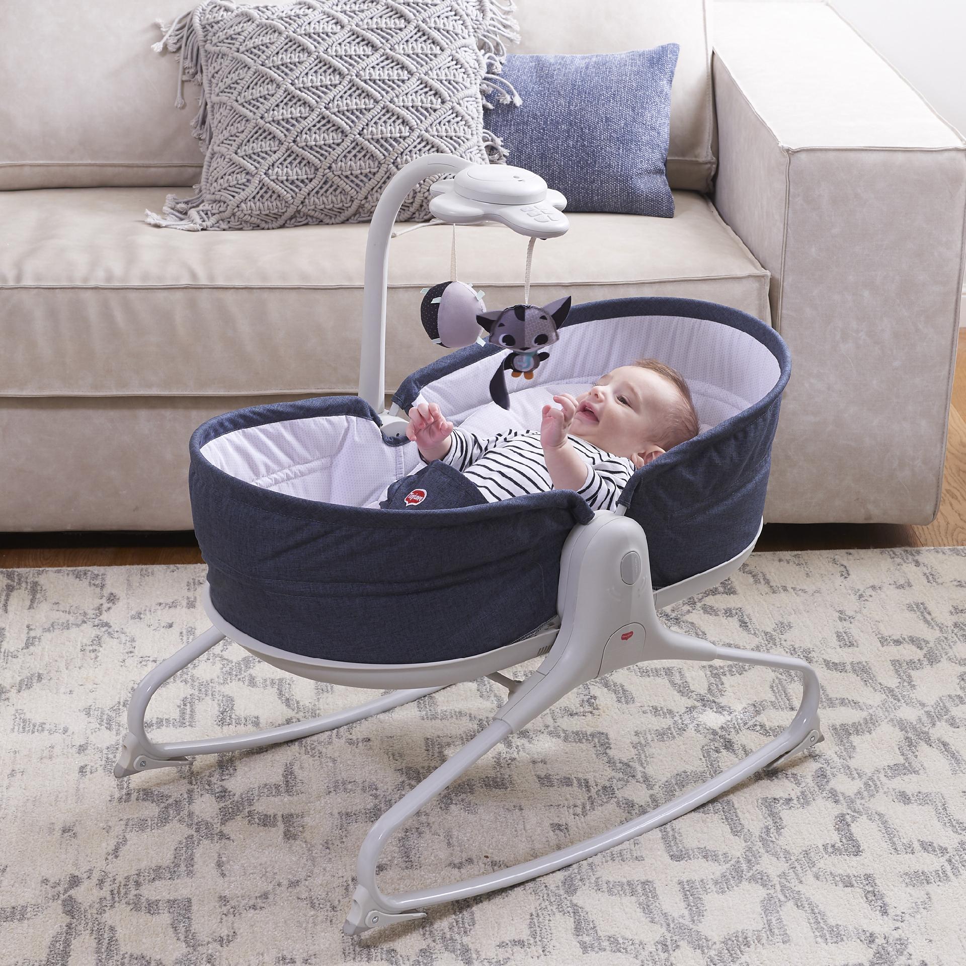 Sezlong 3 in 1 Tiny Love Rocker Napper, 0 luni +, Albastru cu Alb image 2