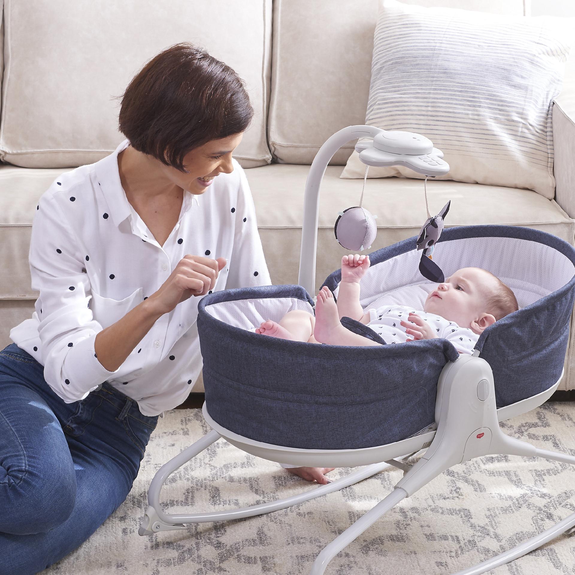 Sezlong 3 in 1 Tiny Love Rocker Napper, 0 luni +, Albastru cu Alb image 4