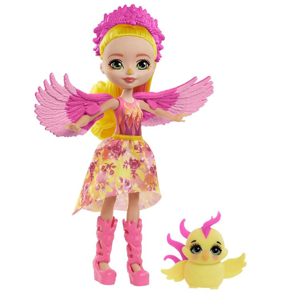 Papusa Enchantimals by Mattel Falon Phoenix cu figurina Sunrise