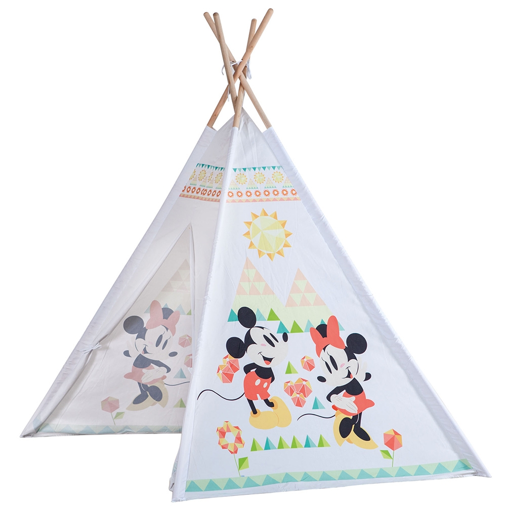 Cort de joaca Tepee John Mickey and Minnie 120x120x160 cm