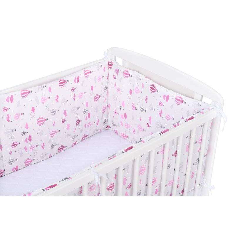 Babyneeds - Set aparatori pat, 120x60 cm, Baloane, Roz image 4