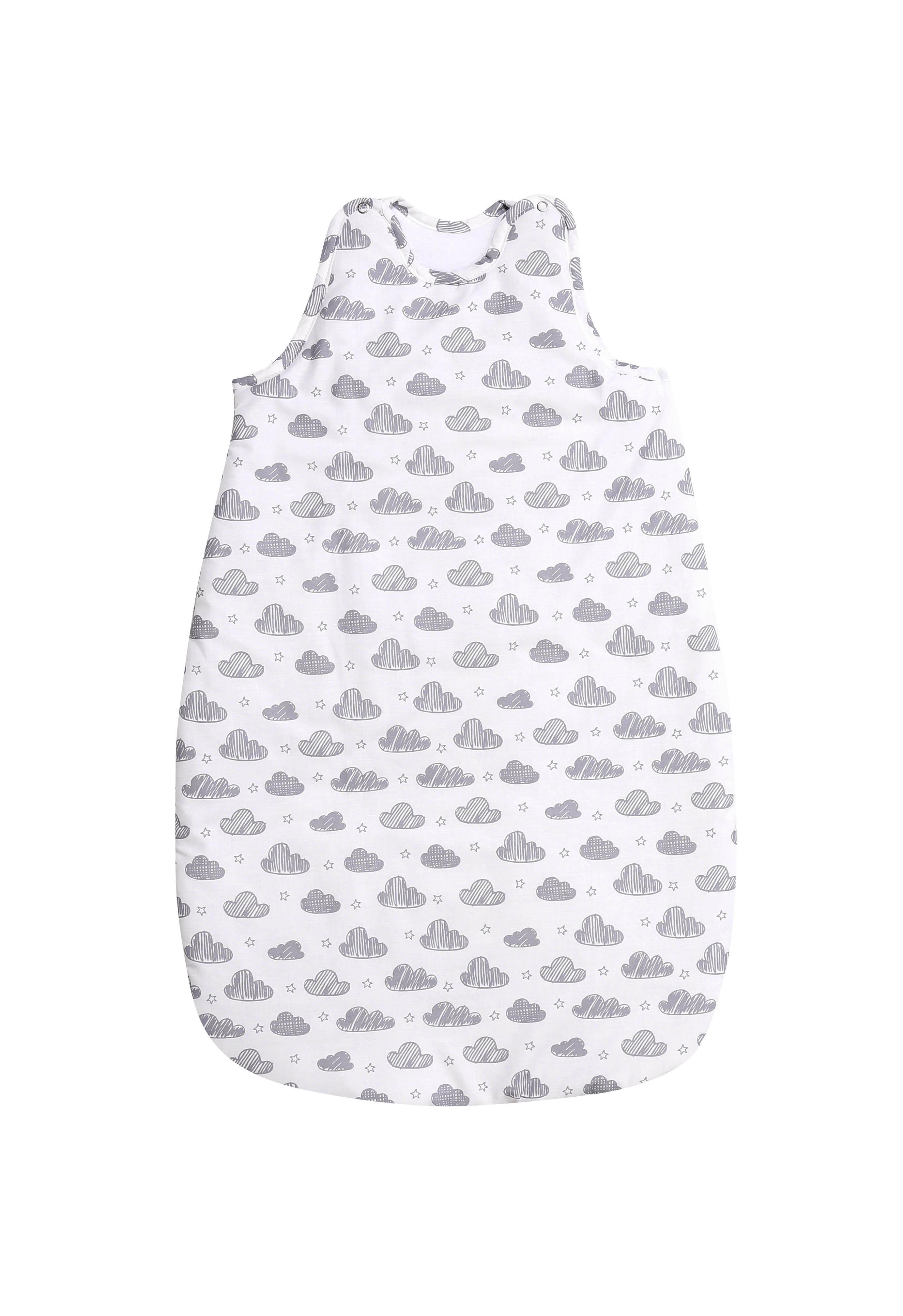 Sac de dormit de vara 95 cm, bumbac ranforce, White Clouds