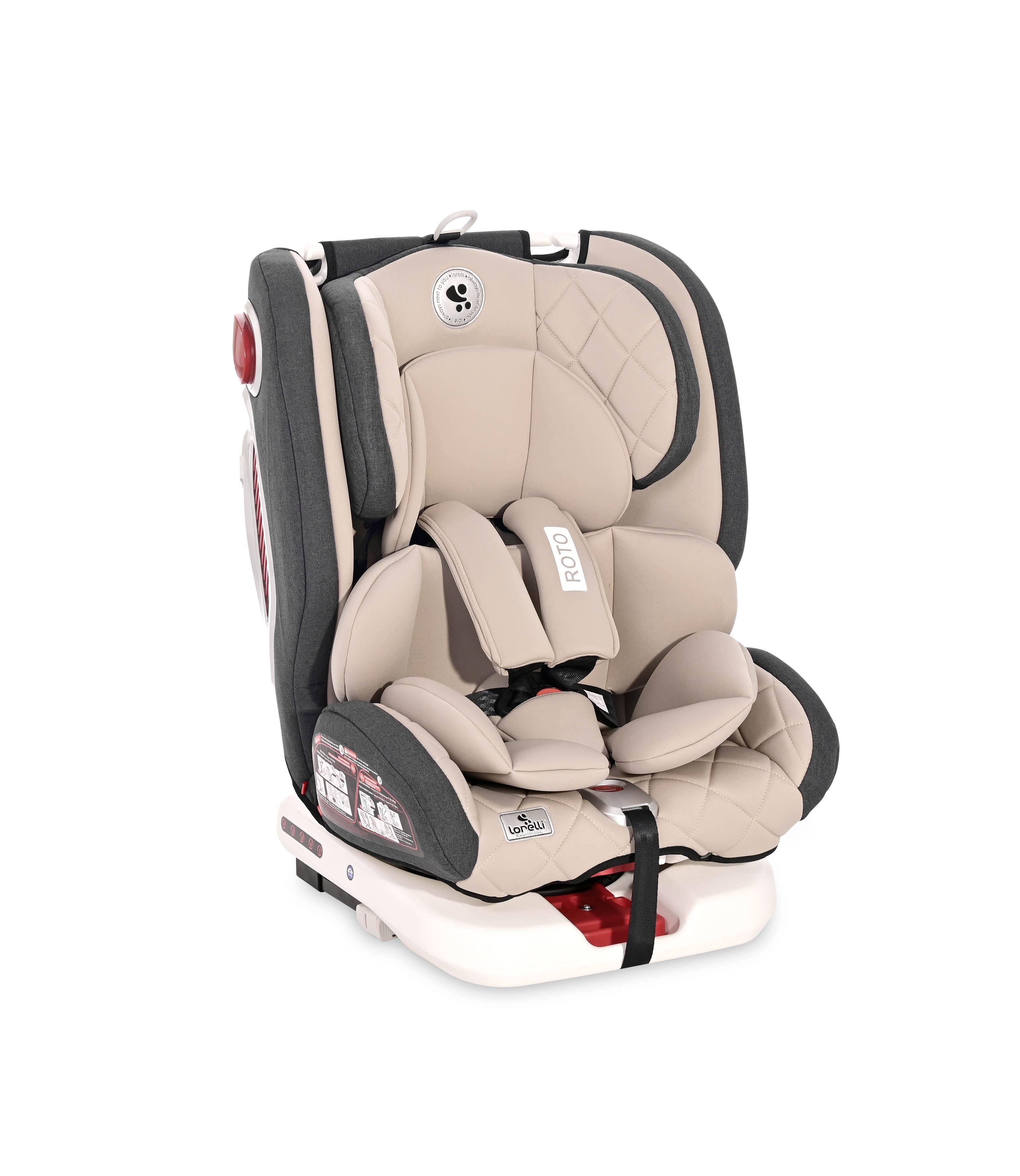 Scaun auto ROTO Isofix, Beige String image 20