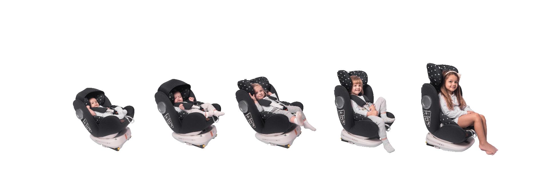 Scaun auto LUSSO SPS Isofix, Black Crowns image 1