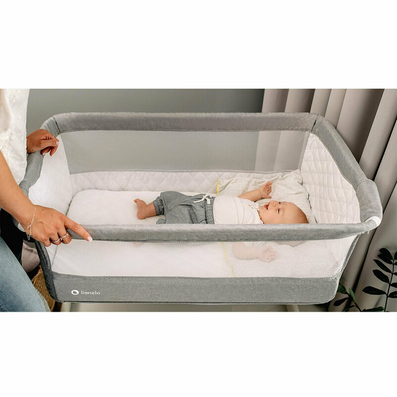 Lionelo - Patut co-sleeper Theo 2 in 1, 90x50 cm, Gri image 24