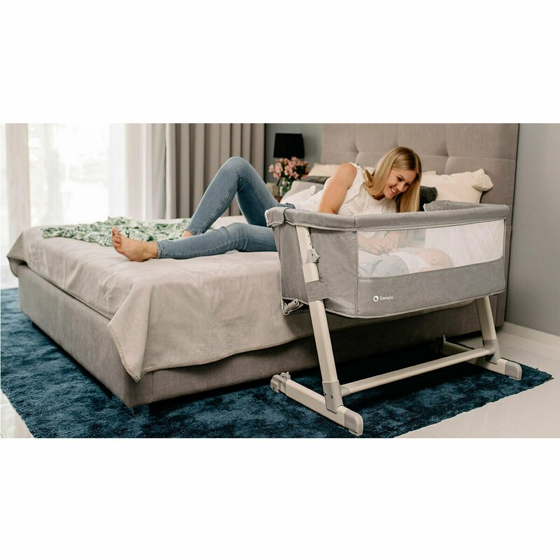 Lionelo - Patut co-sleeper Theo 2 in 1, 90x50 cm, Gri image 25