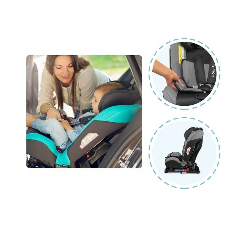 Lionelo - Scaun auto Sander Spatar reglabil, Pozitie de somn, 0-36 Kg, cu Isofix, Gri image 36