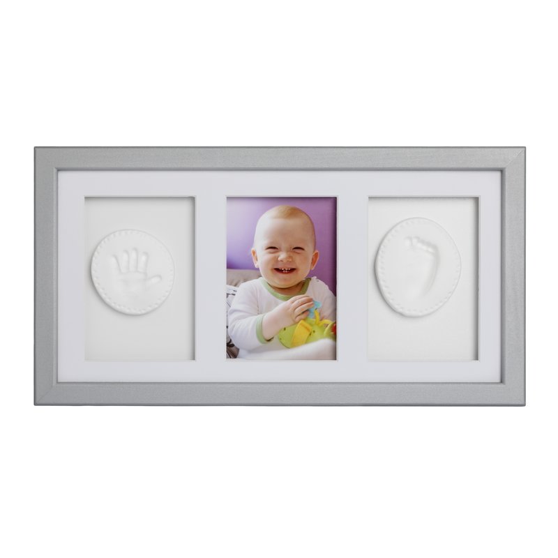 Baby HandPrint - Double Memory Frame Silver