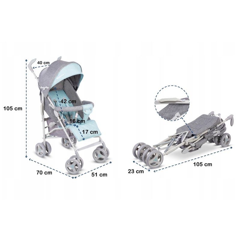 Lionelo - Carucior sport Irma Cu accesorii, Verde image 2