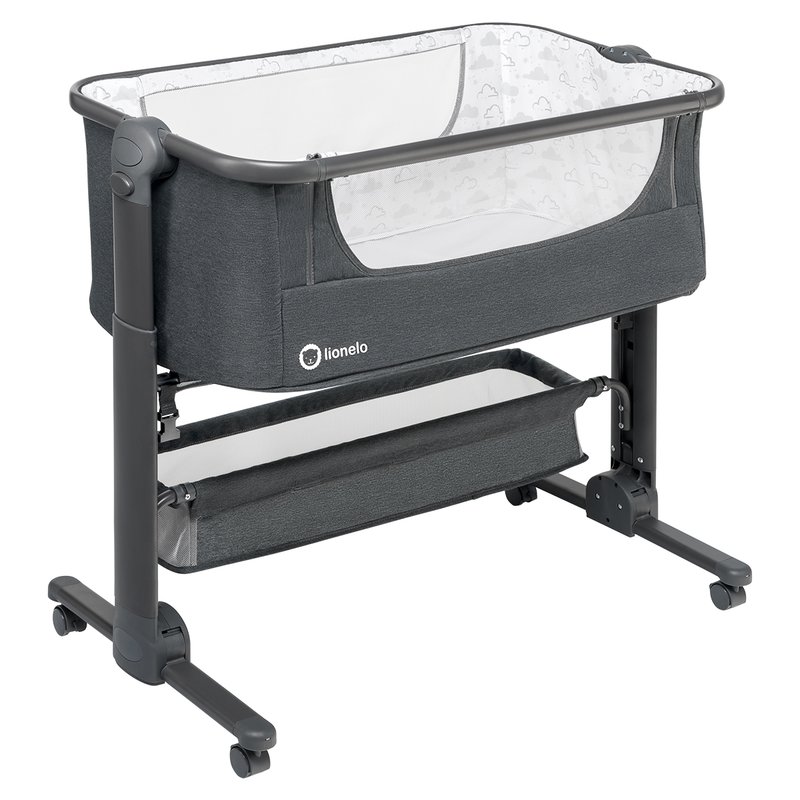 Lionelo - Patut co-sleeper Timon Pliabil, 3 in 1 din Aluminiu, 90x50 cm, Gri image 6