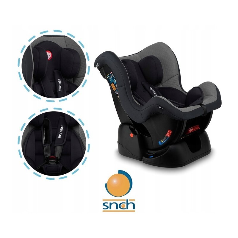 Lionelo - Scaun auto Liam Cozy Spatar reglabil, Pozitie de somn, 0-18 Kg, Gri image 10