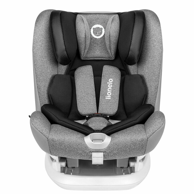 Lionelo - Scaun auto Oliver Stone Spatar reglabil, Protectie laterala, Top Tether, 9-36 Kg, cu Isofix, Gri image 5