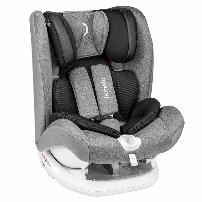 Lionelo - Scaun auto Oliver Stone Spatar reglabil, Protectie laterala, Top Tether, 9-36 Kg, cu Isofix, Gri image 6