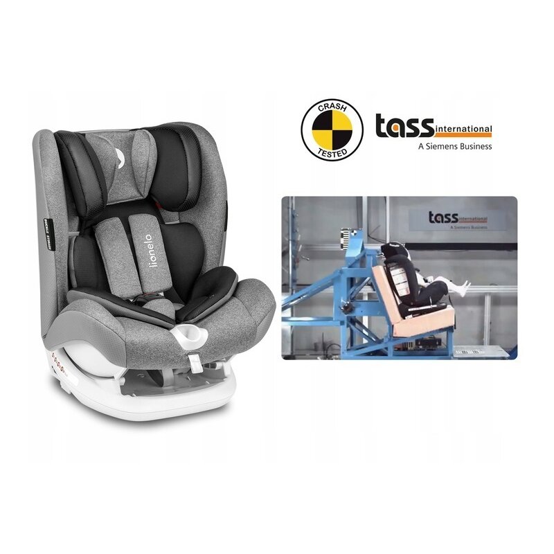 Lionelo - Scaun auto Oliver Stone Spatar reglabil, Protectie laterala, Top Tether, 9-36 Kg, cu Isofix, Gri image 15