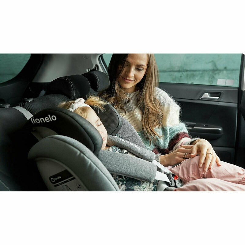 Lionelo - Scaun auto Oliver Stone Spatar reglabil, Protectie laterala, Top Tether, 9-36 Kg, cu Isofix, Gri image 20