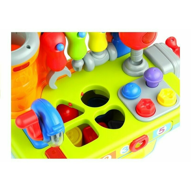 Hola Toys - Jucarie interactiva banc de lucru multifunctional, cu muzica si lumini image 5