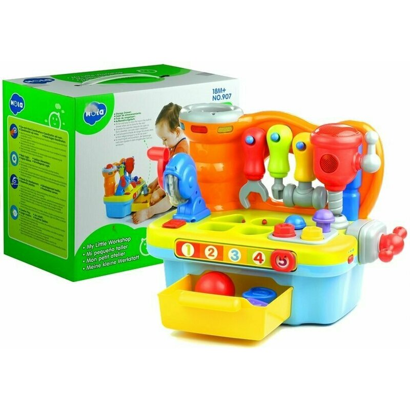 Hola Toys - Jucarie interactiva banc de lucru multifunctional, cu muzica si lumini image 6