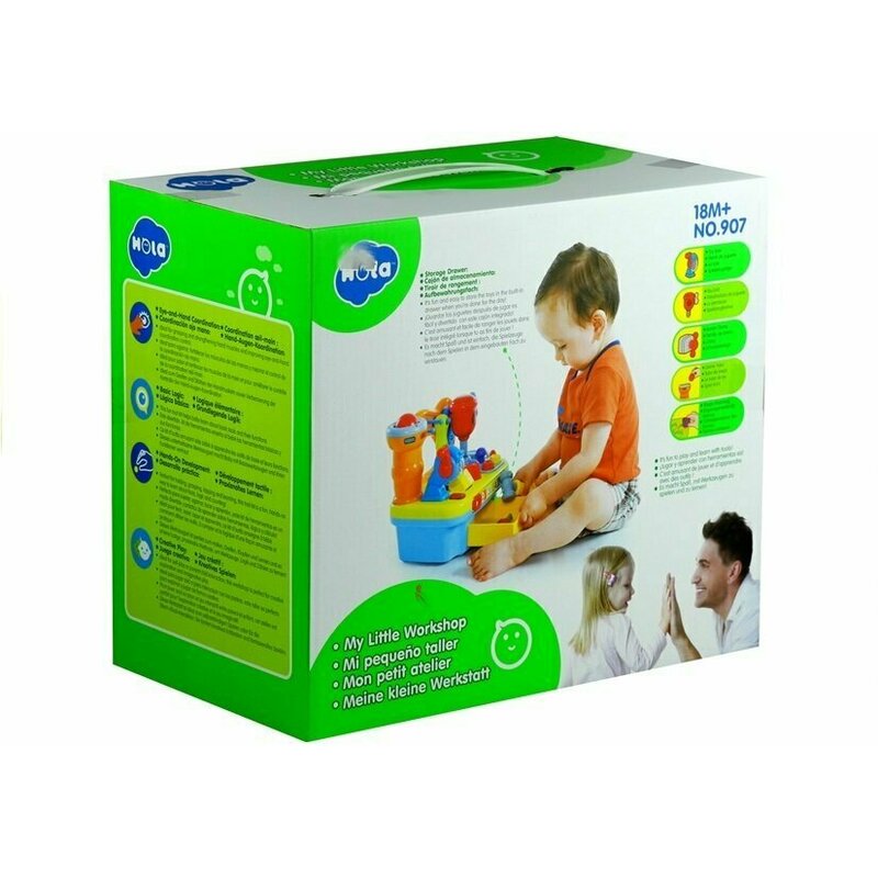 Hola Toys - Jucarie interactiva banc de lucru multifunctional, cu muzica si lumini image 7