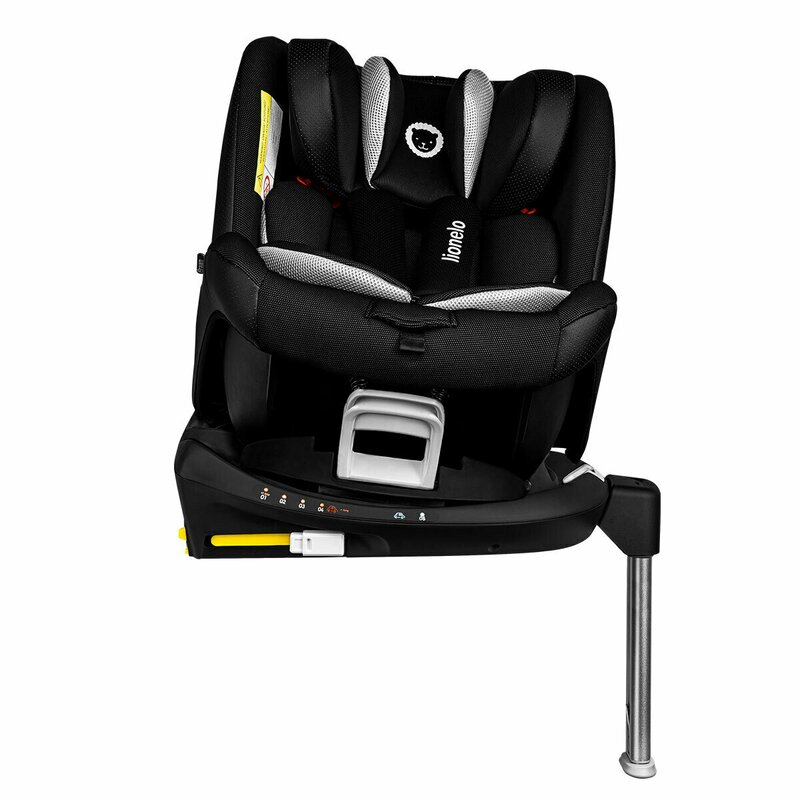 Lionelo - Scaun auto Braam Carbon Pozitie de somn, Protectie laterala, Rotire 360 grade, 0-36 Kg, cu Isofix, Negru image 9