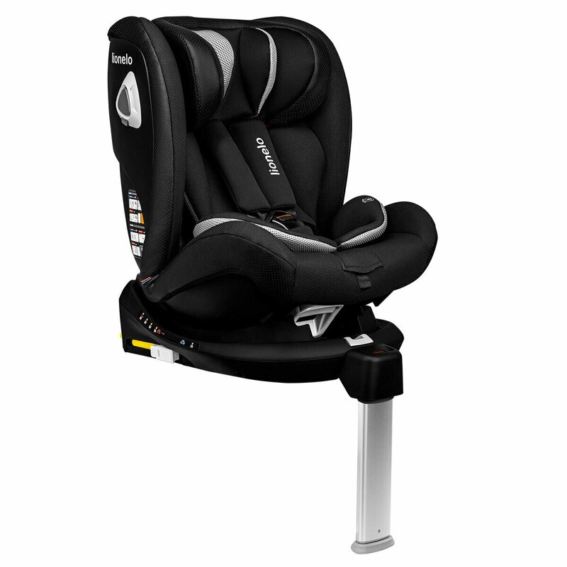 Lionelo - Scaun auto Braam Carbon Pozitie de somn, Protectie laterala, Rotire 360 grade, 0-36 Kg, cu Isofix, Negru image 10