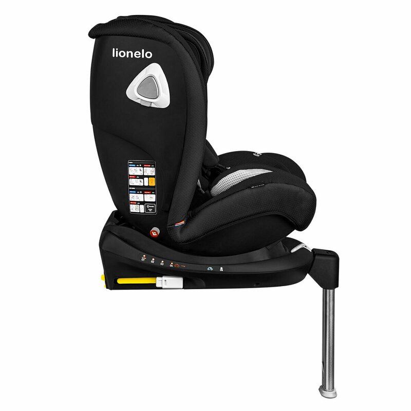 Lionelo - Scaun auto Braam Carbon Pozitie de somn, Protectie laterala, Rotire 360 grade, 0-36 Kg, cu Isofix, Negru image 14