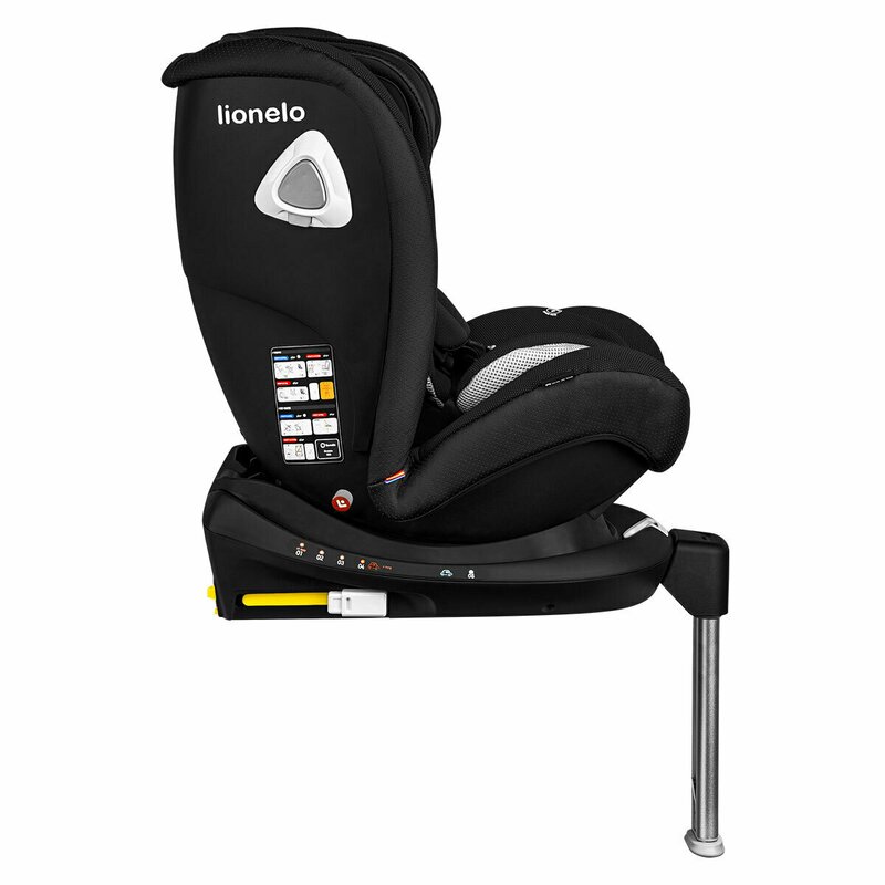 Lionelo - Scaun auto Braam Carbon Pozitie de somn, Protectie laterala, Rotire 360 grade, 0-36 Kg, cu Isofix, Negru image 15