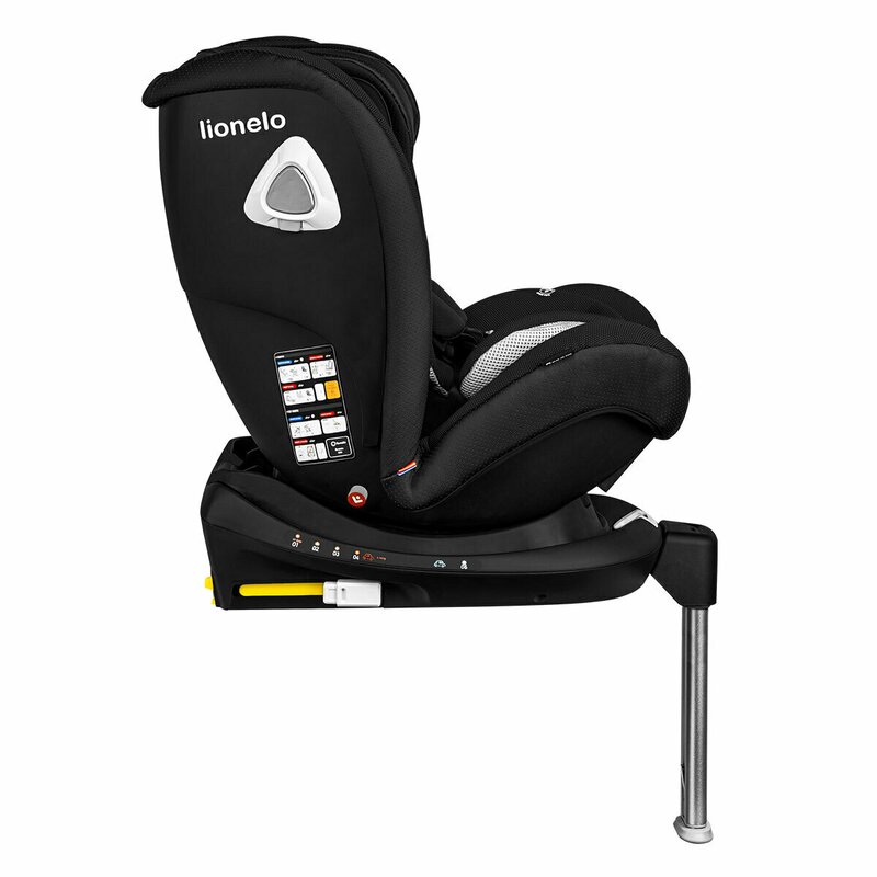 Lionelo - Scaun auto Braam Carbon Pozitie de somn, Protectie laterala, Rotire 360 grade, 0-36 Kg, cu Isofix, Negru image 16