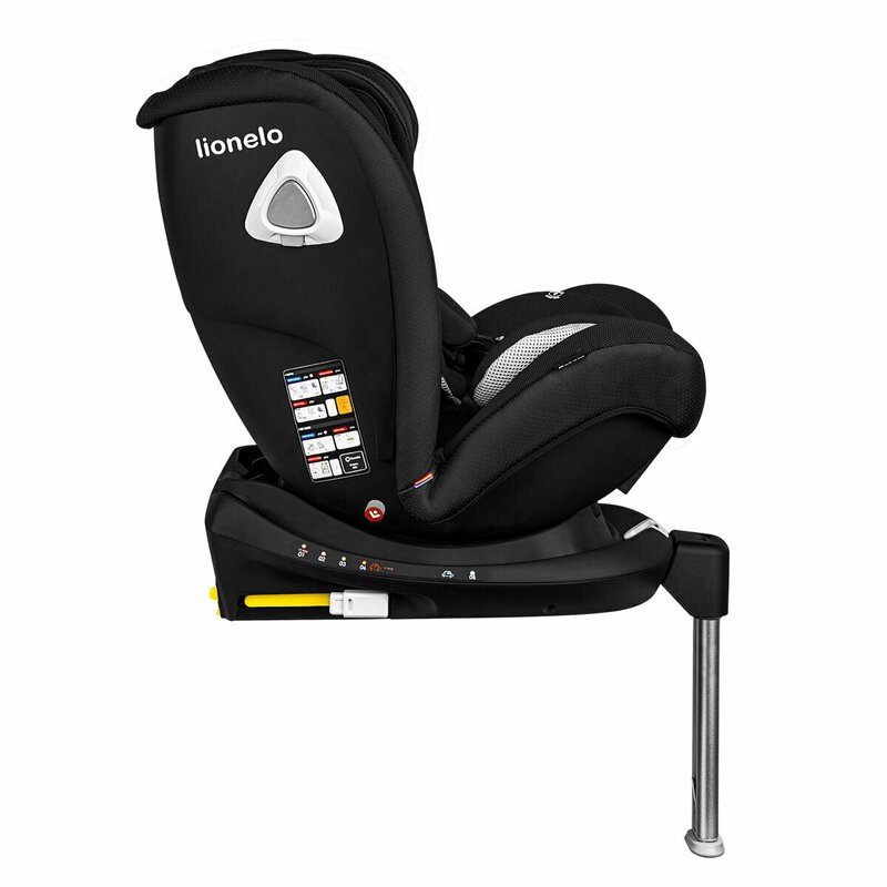 Lionelo - Scaun auto Braam Carbon Pozitie de somn, Protectie laterala, Rotire 360 grade, 0-36 Kg, cu Isofix, Negru image 17