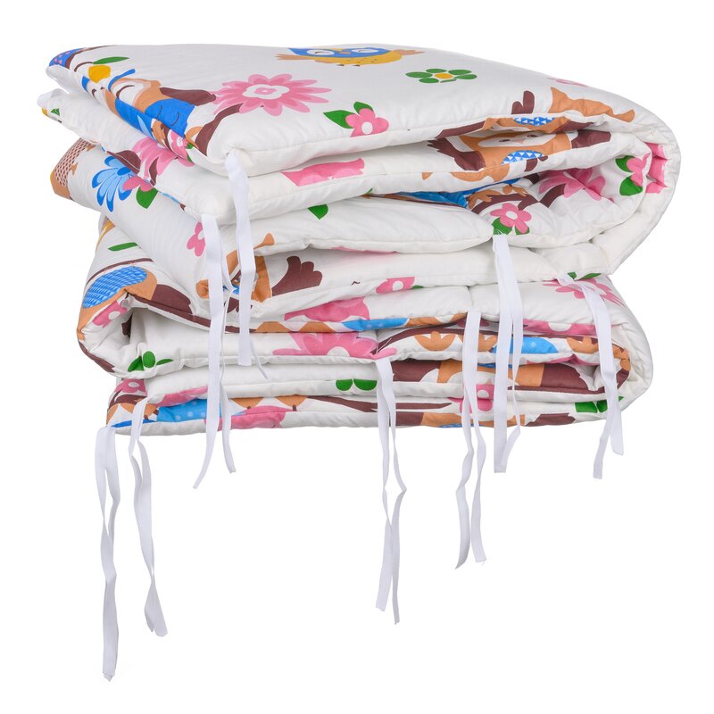 Babyneeds - Set aparatori pat, 120x60 cm, Bufnitele vesele, Alb image 1