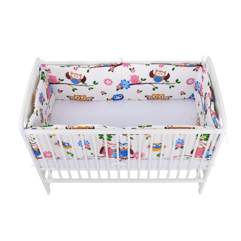 Babyneeds - Set aparatori pat, 120x60 cm, Bufnitele vesele, Alb image 2