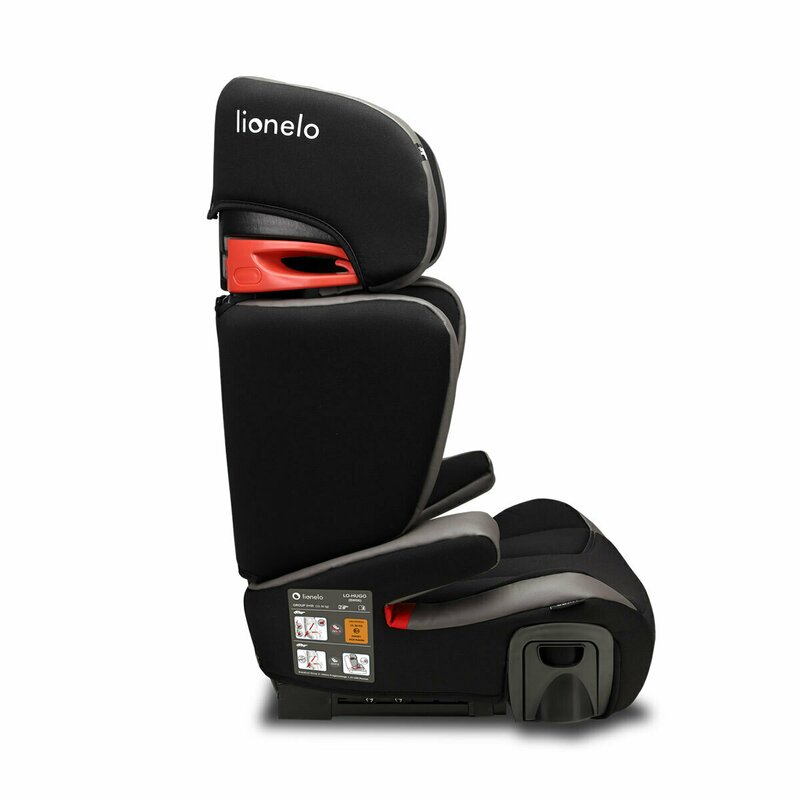 Lionelo - Scaun auto Hugo Lether , Tetiera, Husa, Suport pahar, 15-36 Kg, cu Isofix, Gri image 6