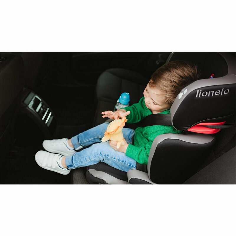 Lionelo - Scaun auto Hugo Lether , Tetiera, Husa, Suport pahar, 15-36 Kg, cu Isofix, Gri image 15