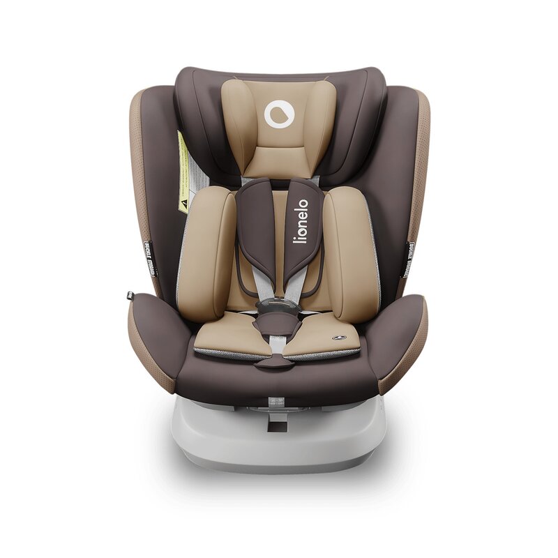 Lionelo - Scaun auto Bastiaan One Pozitie de somn, Protectie laterala, Rotire 360 grade, Top Tether, 0-36 Kg, cu Isofix, Bej/Maro image 4