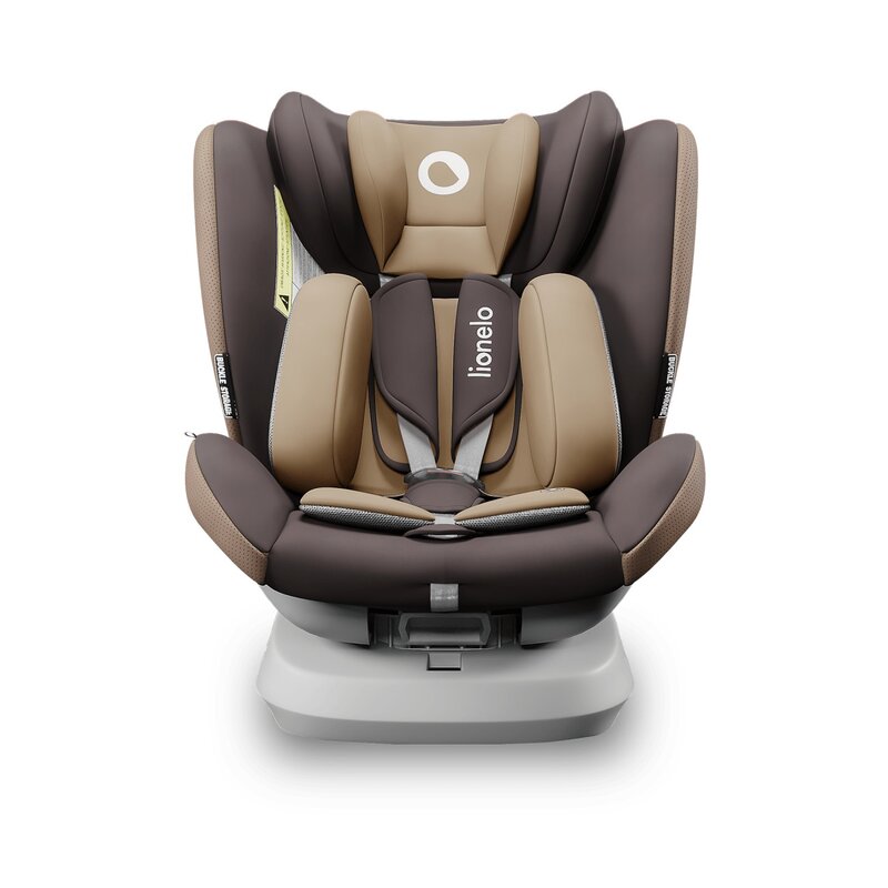 Lionelo - Scaun auto Bastiaan One Pozitie de somn, Protectie laterala, Rotire 360 grade, Top Tether, 0-36 Kg, cu Isofix, Bej/Maro image 5