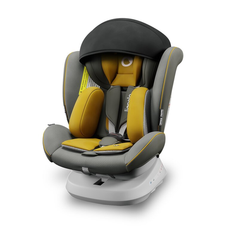 Lionelo - Scaun auto Bastiaan One Pozitie de somn, Protectie laterala, Rotire 360 grade, Top Tether, 0-36 Kg, cu Isofix, Galben image 1